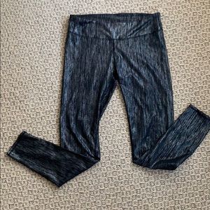 Fabletics Black and Silver Leggings